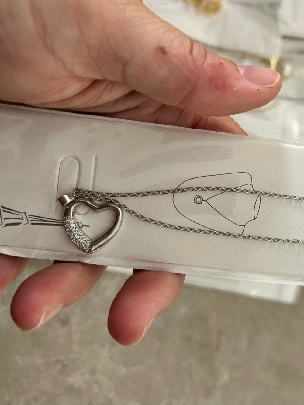 4/$50 Silver Heart Pendant Necklace - Women Jewelry